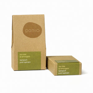 Malé a veľké balenie šampúchu Tea tree & lemongras Ponio